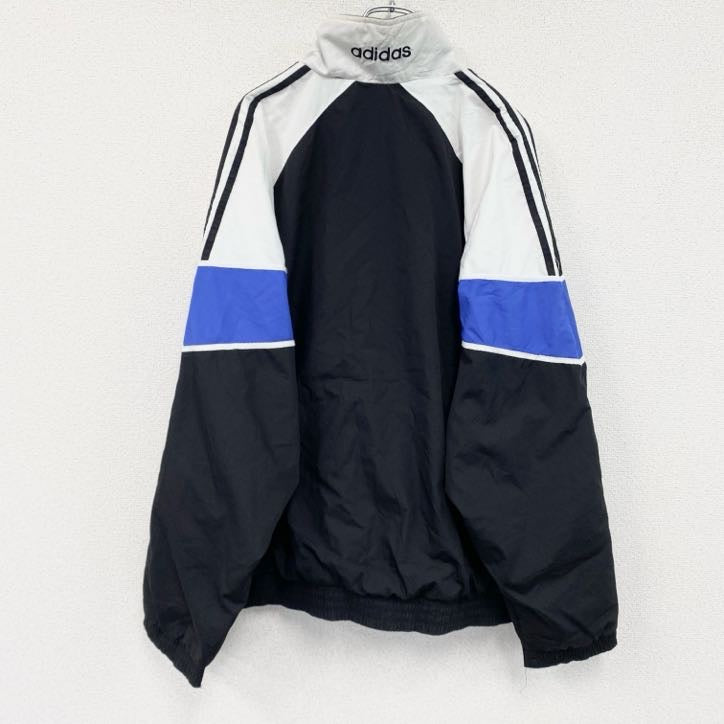 90s　adidas　アディダス　ナイロンジャケット　ヴィンテージ　フルジップ　白　Lサイズ
