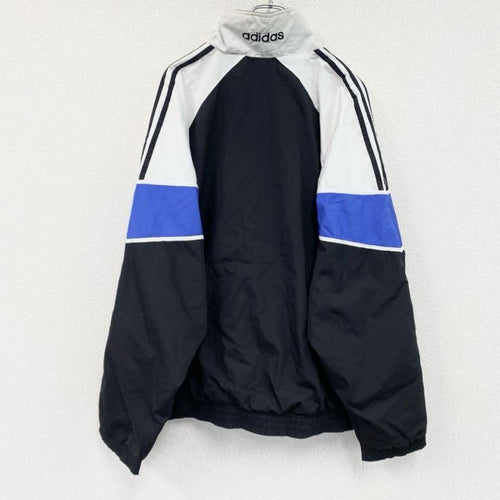 90s　adidas　アディダス　ナイロンジャケット　ヴィンテージ　フルジップ　白　Lサイズ