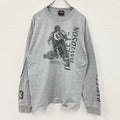 HARLEY DAVIDSON　ハーレーダビッドソン　長袖プリントTシャツ　グレー　Lサイズ