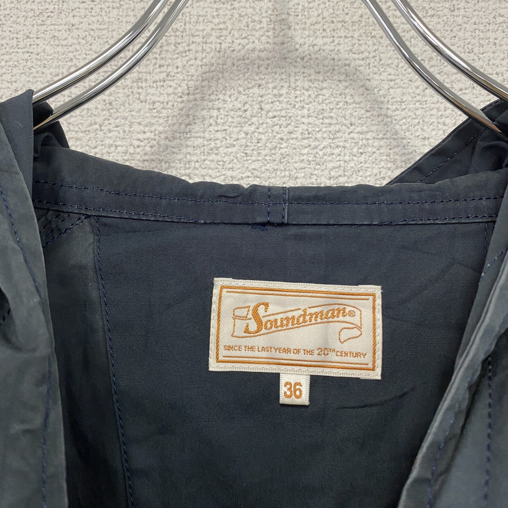 Soundman　サウンドマン　スモックパーカー　黒　ブラック　36サイズ