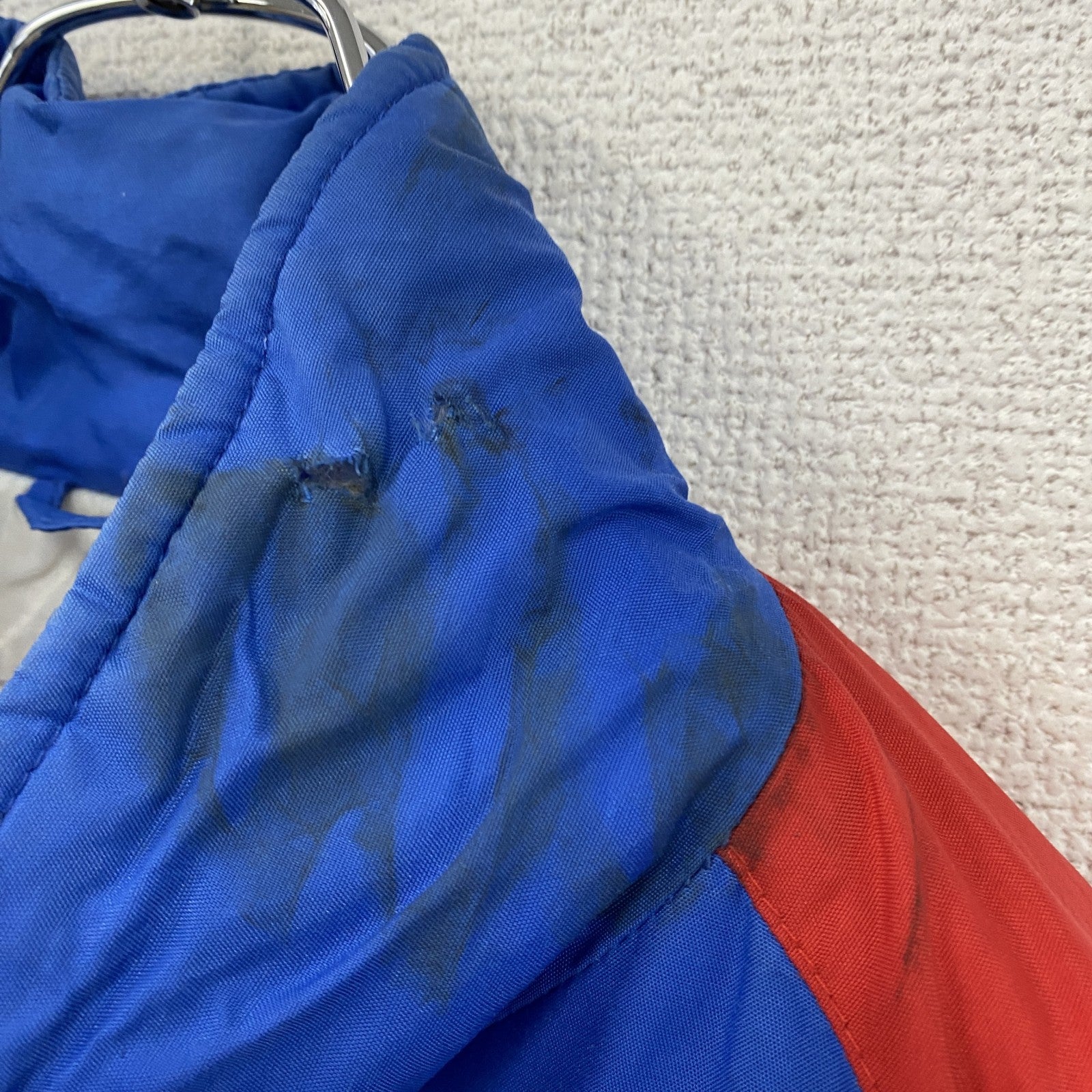 ～90s　LOGO7　NHL　NEW YORK RANGERS　フルジップナイロンジャケット　マルチカラー　青　ブルー　Lサイズ