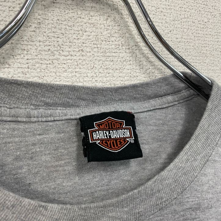 HARLEY DAVIDSON　ハーレーダビッドソン　長袖プリントTシャツ　グレー　Lサイズ