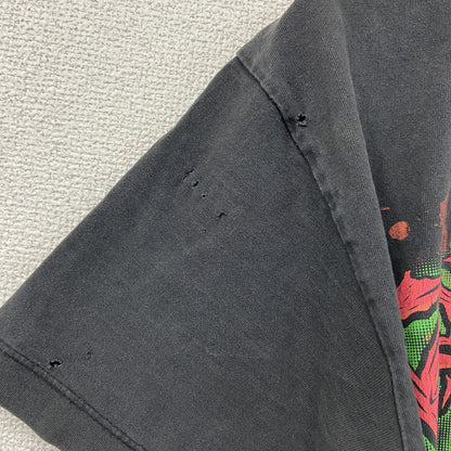 90s～　Rock Change　半袖プリントTシャツ　スカルT　ヴィンテージ　黒　ブラック　Mサイズ