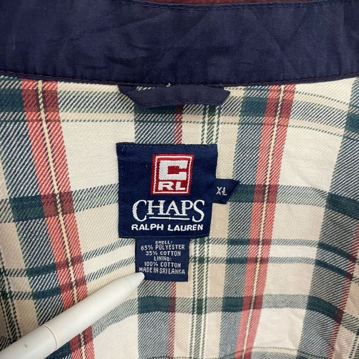 CHAPS　チャップス　ラルフローレン　ブルゾン/スイングトップ　刺繡ロゴ　ボルドー　XLサイズ