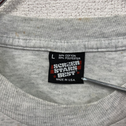 80s　SCREEN STARS BEST　半袖プリントTシャツ　ペリカン　ヴィンテージ　霜降りグレー　Lサイズ　