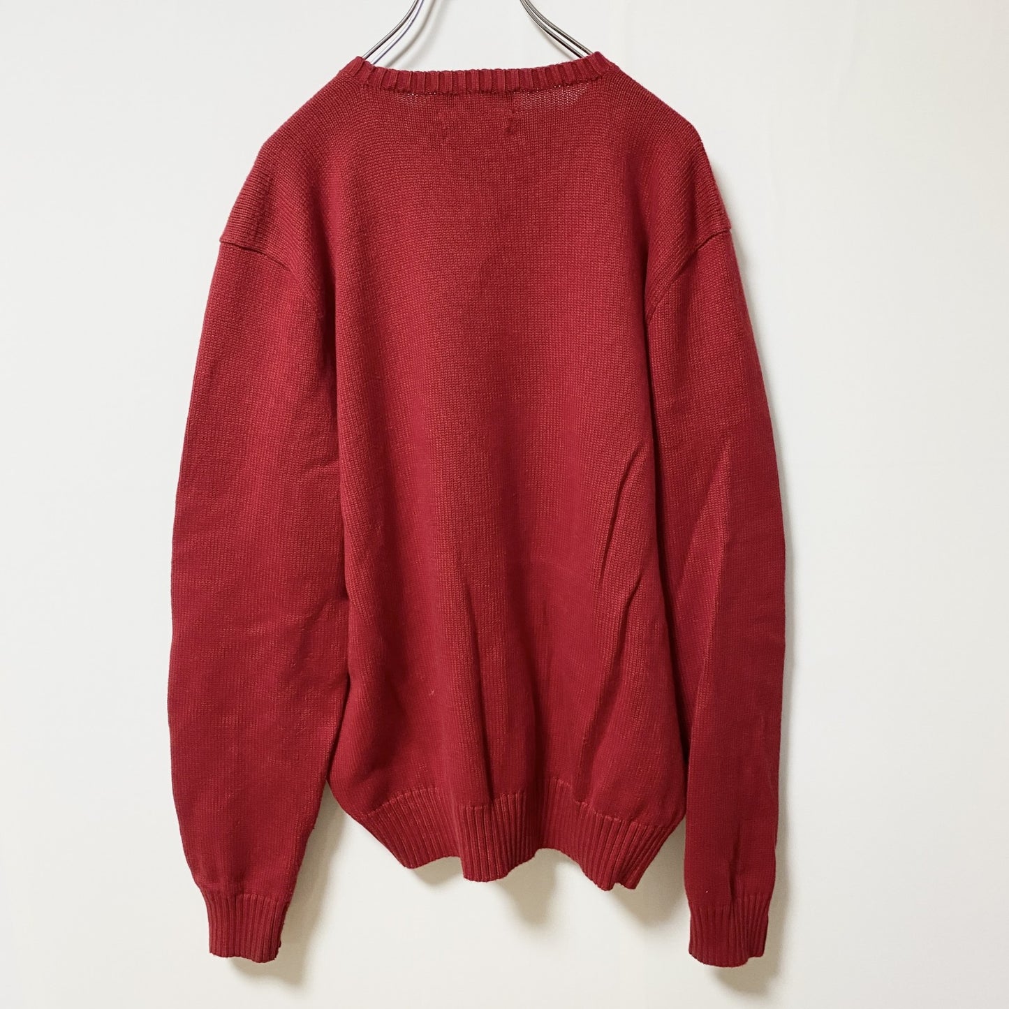 Polo by Ralph Lauren　ポロラルフローレン　長袖クルーネックニットセーター　赤　Lサイズ