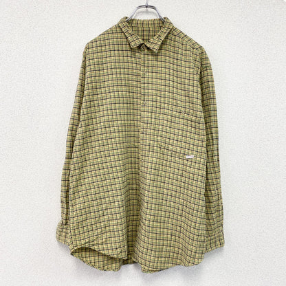 Papas　パパス　長袖シャツ　チェック柄　黄色　イエロー　Lサイズ　
