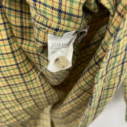 Papas　パパス　長袖シャツ　チェック柄　黄色　イエロー　Lサイズ　