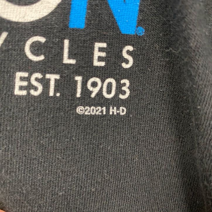 HARLEY DAVIDSON　ハーレーダビッドソン　半袖プリントTシャツ　黒　ブラック　XLサイズ