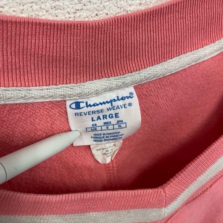 champion　チャンピオン　リバースウィーブ　スウェット/トレーナー　カレッジプリント　ピンク　Lサイズ