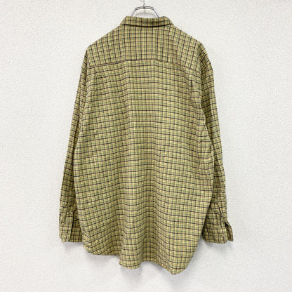 Papas　パパス　長袖シャツ　チェック柄　黄色　イエロー　Lサイズ　