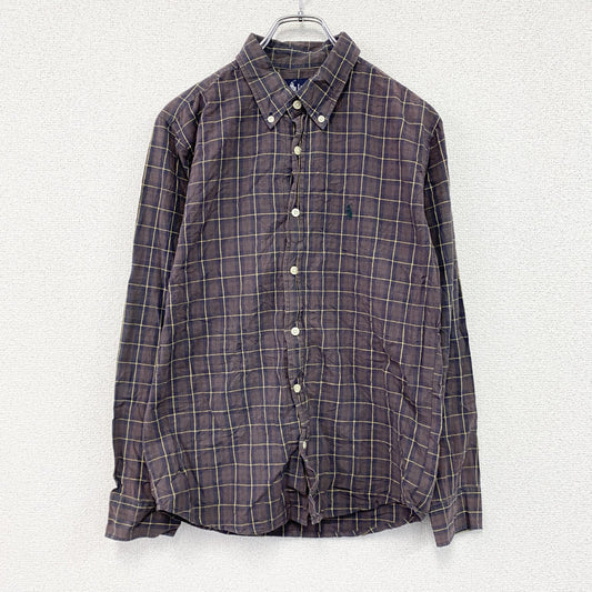RALPH LAUREN　ラルフローレン　長袖ボタンダウンシャツ　チェック柄　紫　パープル　XLサイズ