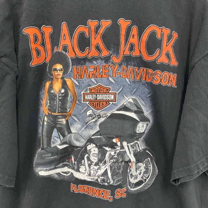 HARLEY DAVIDSON　ハーレーダビッドソン　半袖プリントTシャツ　黒　ブラック　XLサイズ