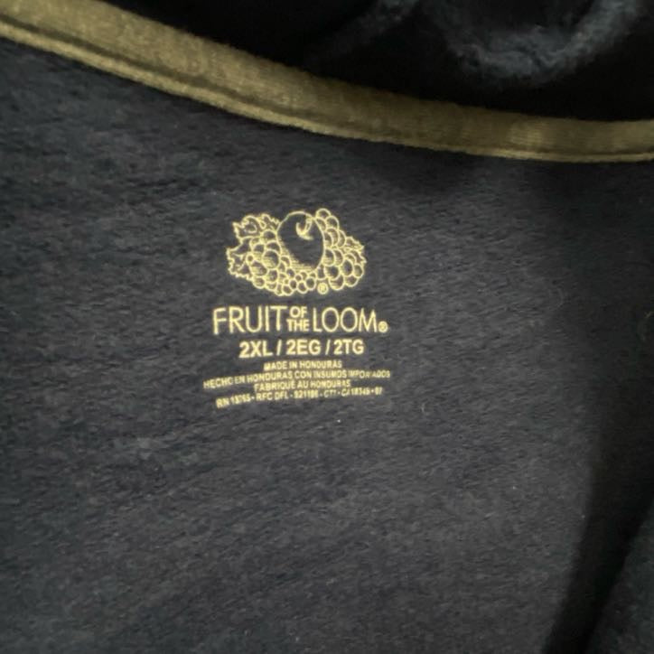 古着 used　FRUIT OF THE LOOM　フルーツオブザルーム　スウェットパーカー　紺　ネイビー　2XLサイズ
