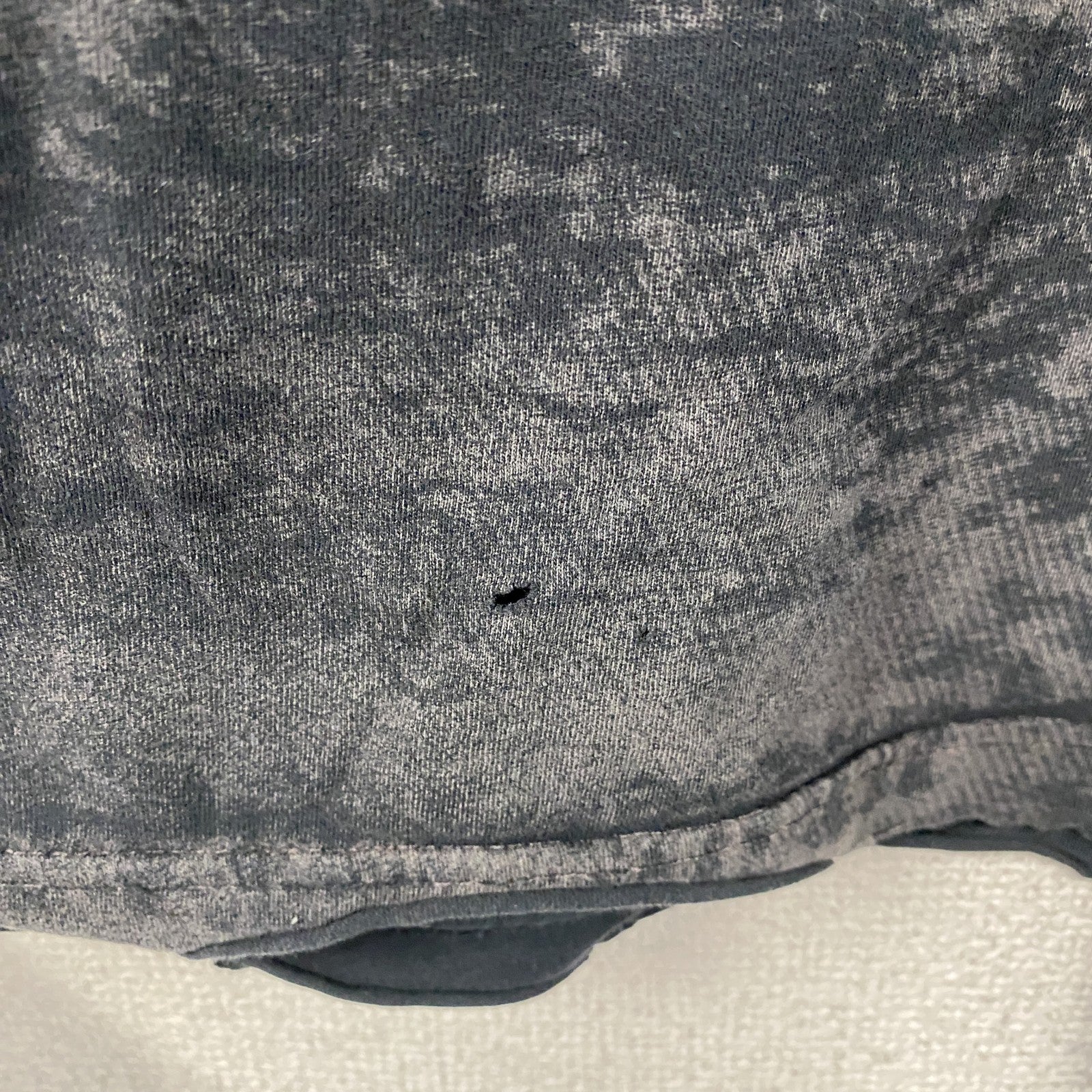 Affliction　アフリクション　半袖プリントTシャツ　スカル　ウオッシュ加工　ダークグレー　