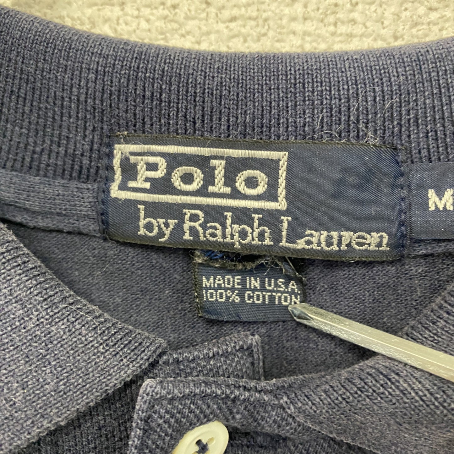 Polo by Ralph Lauren　ポロバイラルフローレン　半袖ポロシャツ　ワンポイントロゴ　紺　ネイビー　Mサイズ