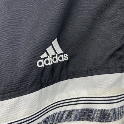 90s　adidas　アディダス　ナイロンジャケット　パフォーマンスロゴ　ヴィンテージ　黒　ブラック　Lサイズ