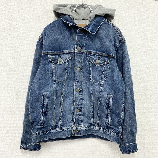 AMERICAN EAGLE　アメリカンイーグル　デニムジャケット/Gジャン　フード付き　インディゴ　Mサイズ