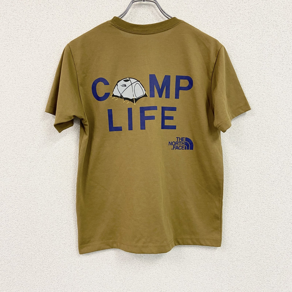 THE NORTH FACE　ザ・ノースフェイス　半袖プリントTシャツ　カーキブラウン　Sサイズ