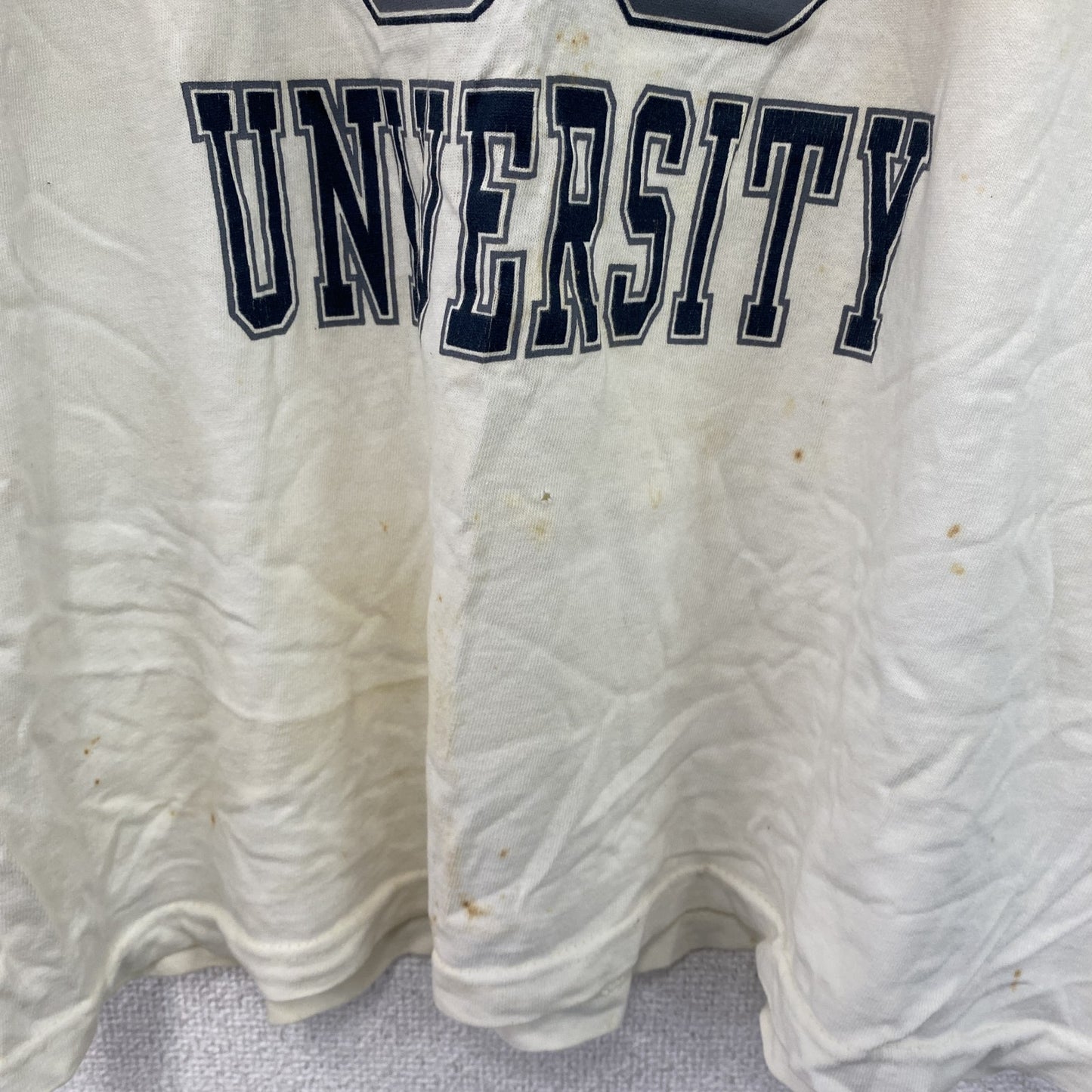 U.S COLLEGE　半袖プリントTシャツ　カレッジロゴ　シングルステッチ　白　ホワイト　Lサイズ