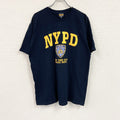NYPD　ニューヨーク市警察　半袖プリントTシャツ　紺　ネイビー　XLサイズ