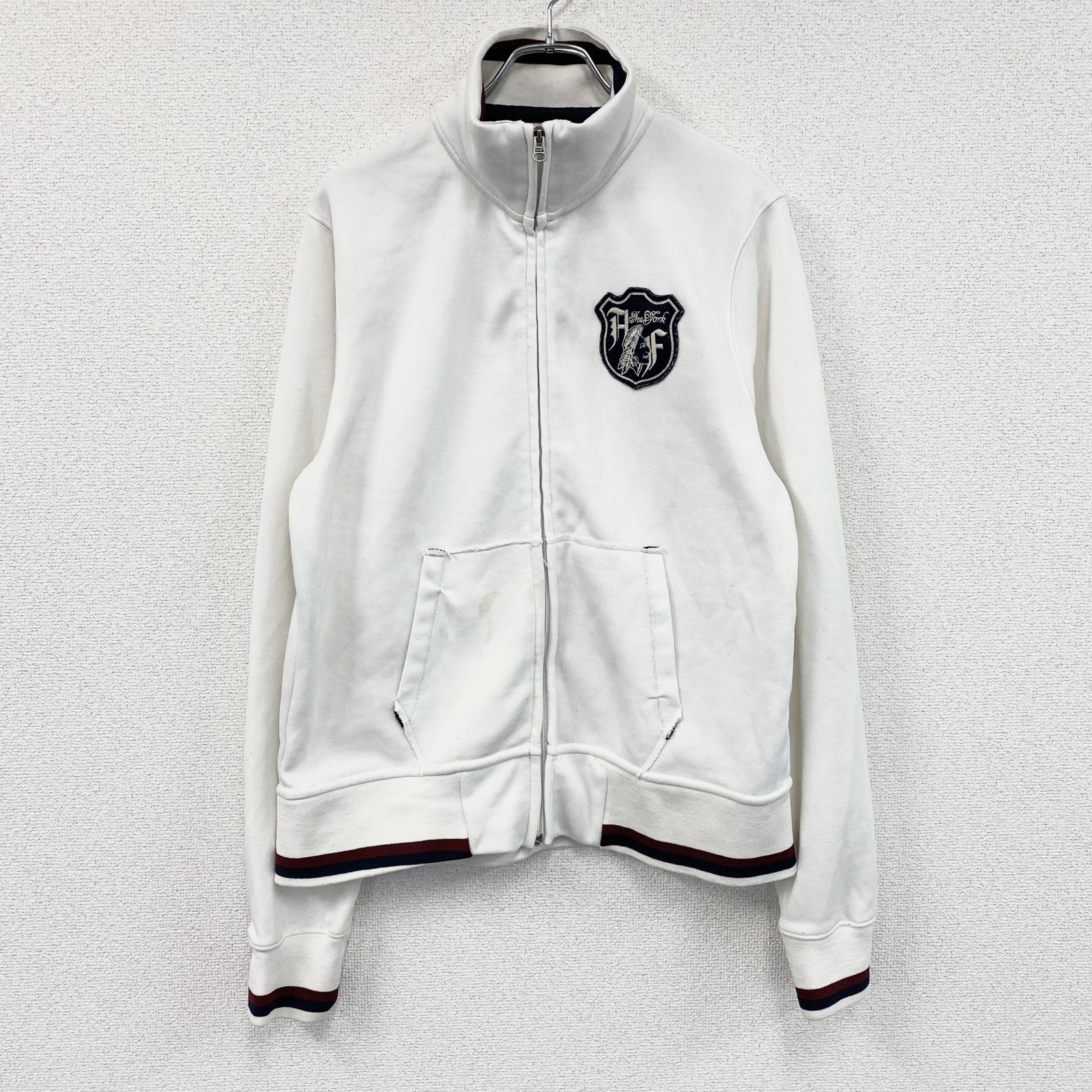 Abercrombie&Fitch　アバクロンビー&フィッチ　トラックジャケット/ジャージ　白　ホワイト　Mサイズ
