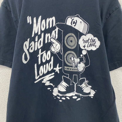 CROPP Design Unit　半袖プリントTシャツ　メッセージT　スピーカーボーイ　紺　ネイビー　Lサイズ