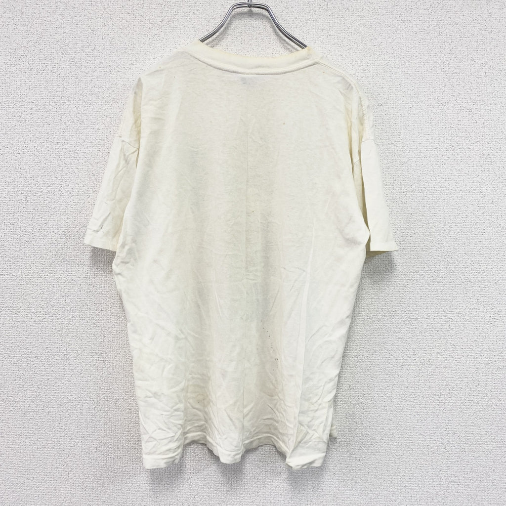 U.S COLLEGE　半袖プリントTシャツ　カレッジロゴ　シングルステッチ　白　ホワイト　Lサイズ