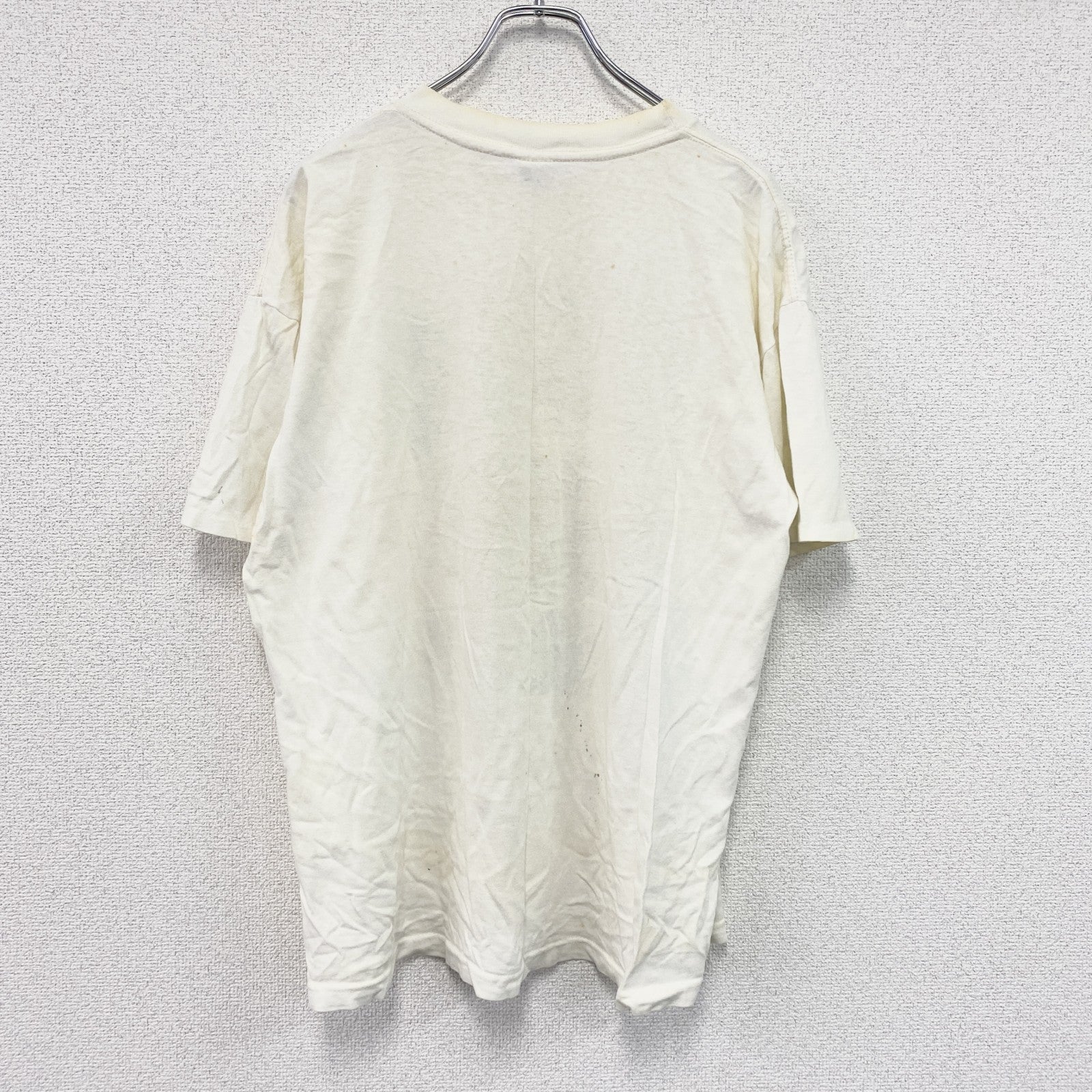 U.S COLLEGE　半袖プリントTシャツ　カレッジロゴ　シングルステッチ　白　ホワイト　Lサイズ