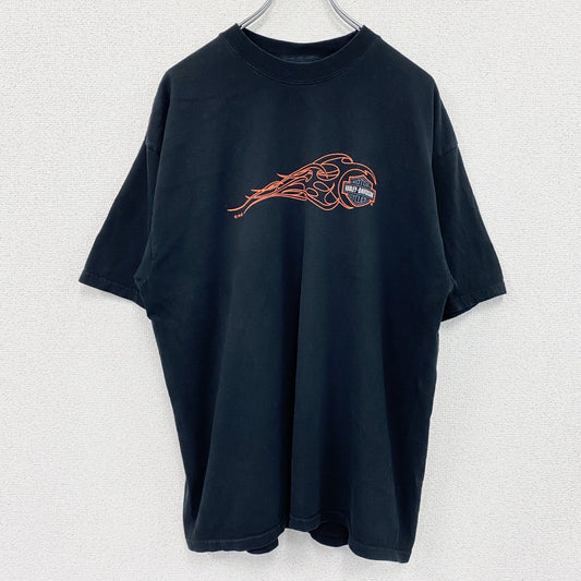 HARLEY DAVIDSON　ハーレーダビッドソン　半袖プリントTシャツ　黒　ブラック　XLサイズ