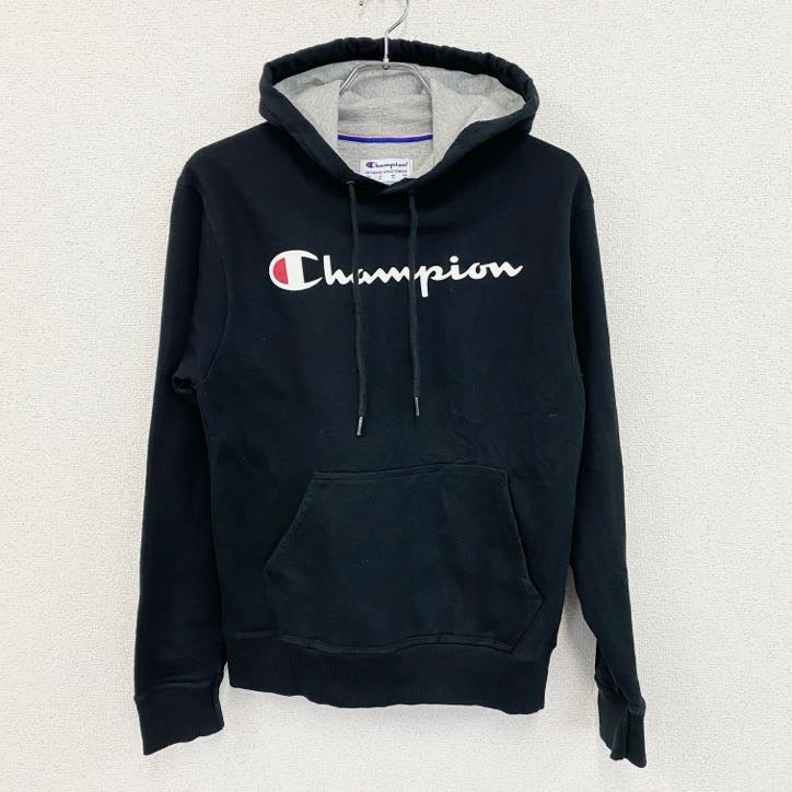 champion　チャンピオン　ロゴスウェットパーカー/フーディ　黒　ブラック　Lサイズ