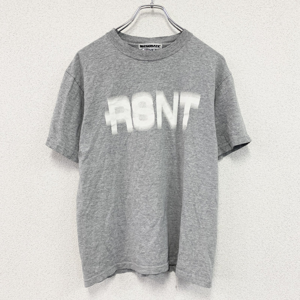 RESONATE GOODENOUGH　リゾネイトグッドイナフ　半袖プリントTシャツ　シングルステッチ　グレー　Mサイズ