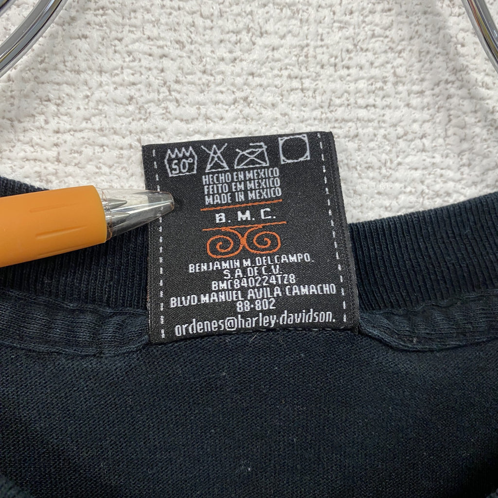 HARLEY DAVIDSON　ハーレーダビッドソン　半袖プリントTシャツ　黒　ブラック　XLサイズ