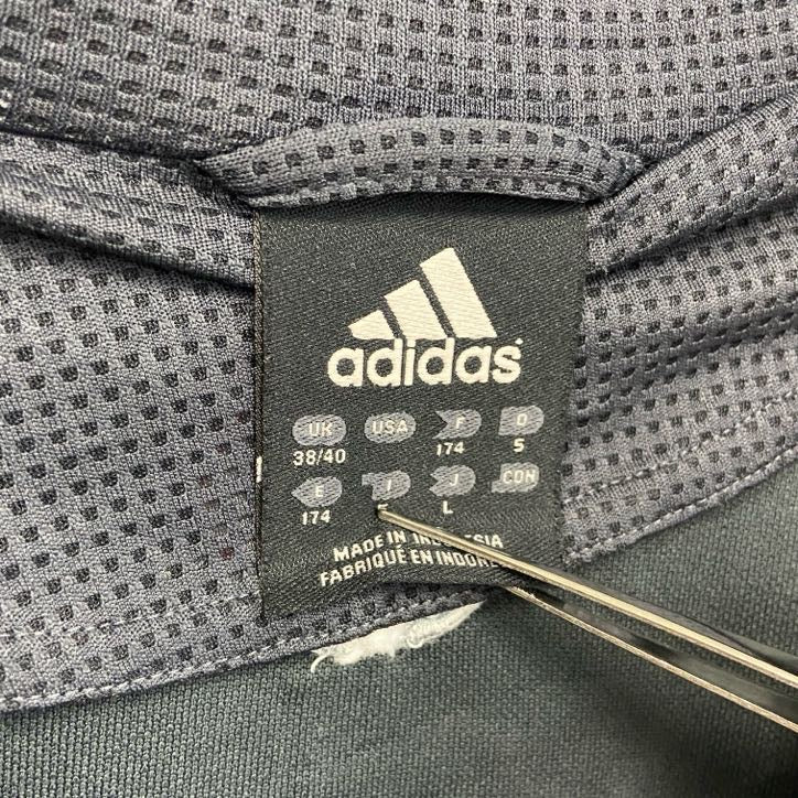 古着 used　adidas　アディダス　トラックジャケット/ジャージ　黒　ブラック　Lサイズ