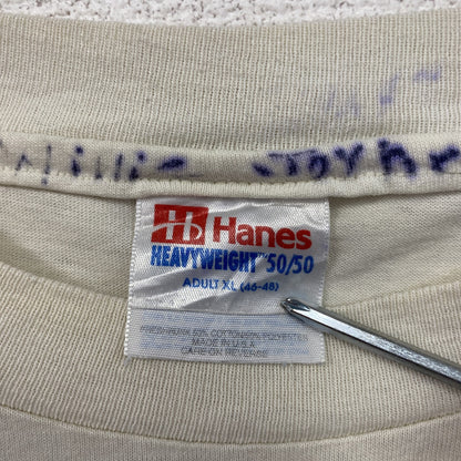 90s　Hanes　ヘインズ　半袖プリントTシャツ　アニマルT　鳥　ヴィンテージ　白　ホワイト　XLサイズ