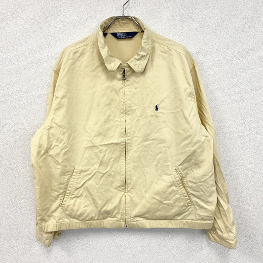 Polo Ralph Lauren　ポロラルフローレン　ブルゾン/スイングトップ　刺繍ロゴ　イエロー　2XLサイズ