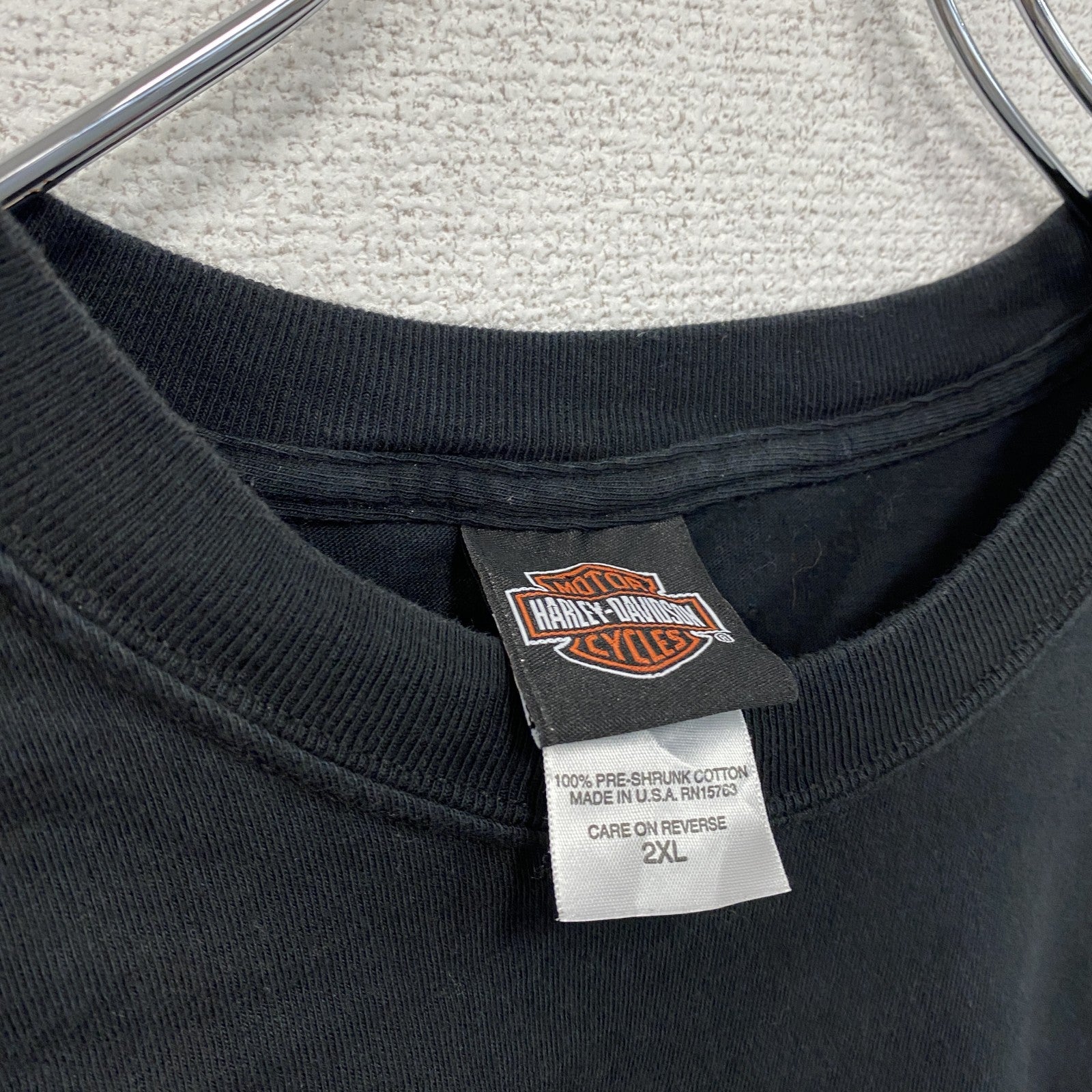 00s　HARLEY DAVIDSON　ハーレーダビッドソン　半袖プリントTシャツ　黒　ブラック　XXLサイズ