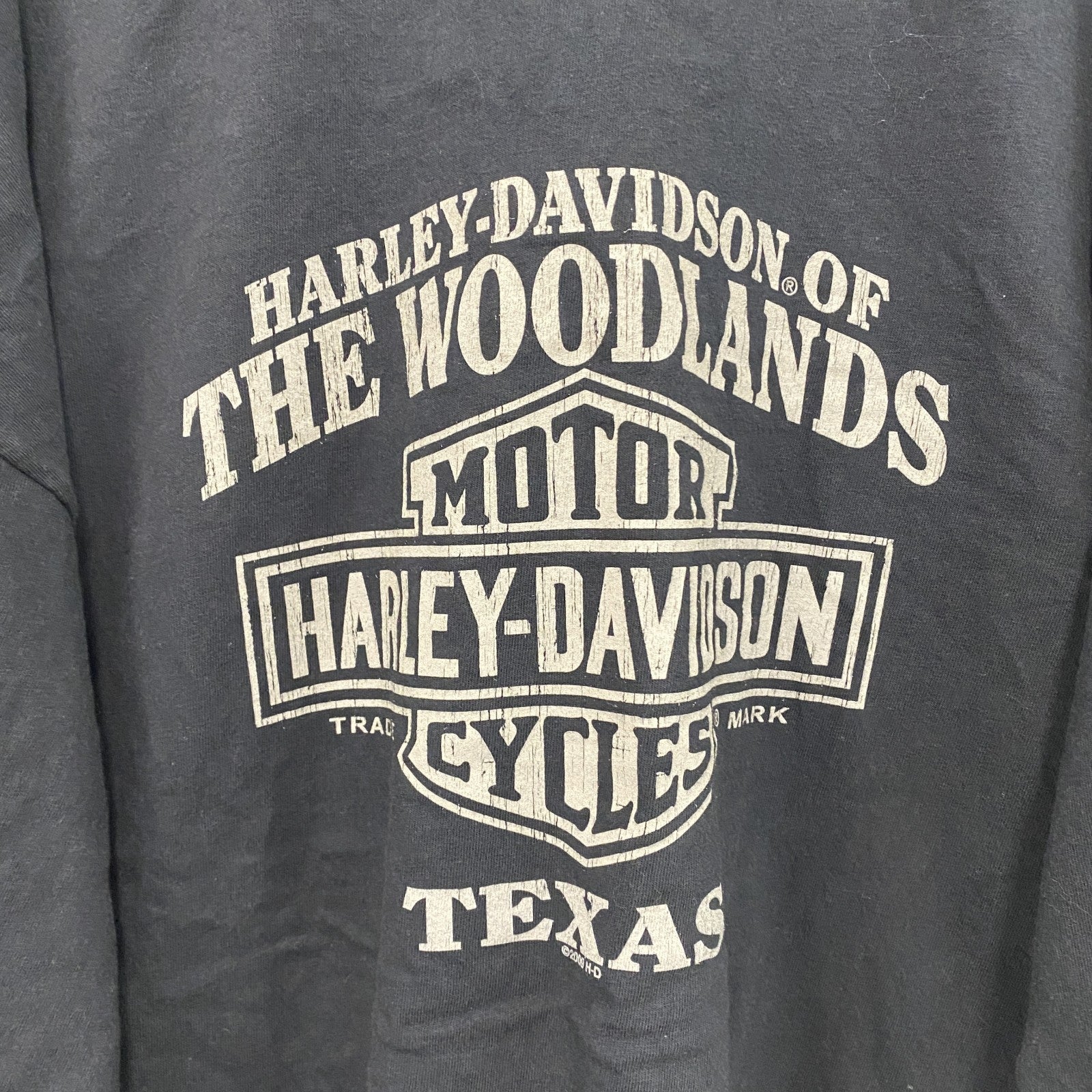 00s　HARLEY DAVIDSON　ハーレーダビッドソン　半袖プリントTシャツ　黒　ブラック　XXLサイズ