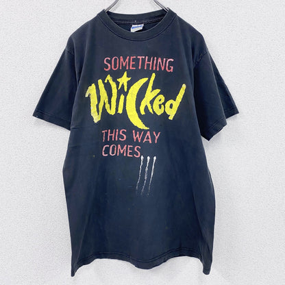 90s　american FLAG　半袖プリントTシャツ　wicked　オクトーバーフェスト　ブラック　XLサイズ