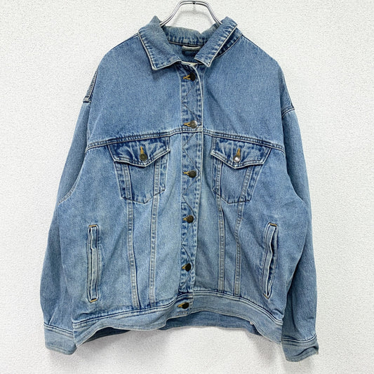 90s　Eddie Bauer　エディーバウアー　デニムジャケット/Gジャン　ヴィンテージ　白タグ　インディゴ　Lサイズ