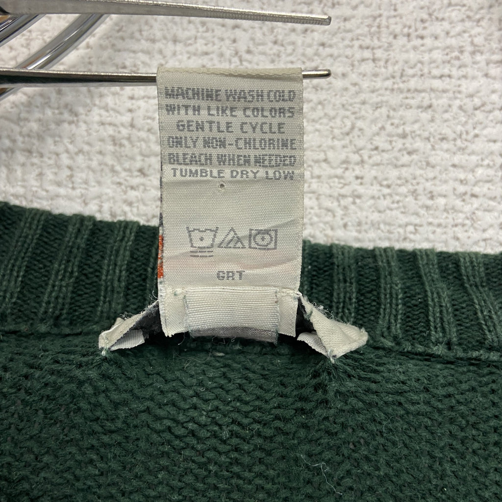 古着 used　DOCKERS　ドッカーズ　コットンニットセーター　緑　グリーン　Lサイズ