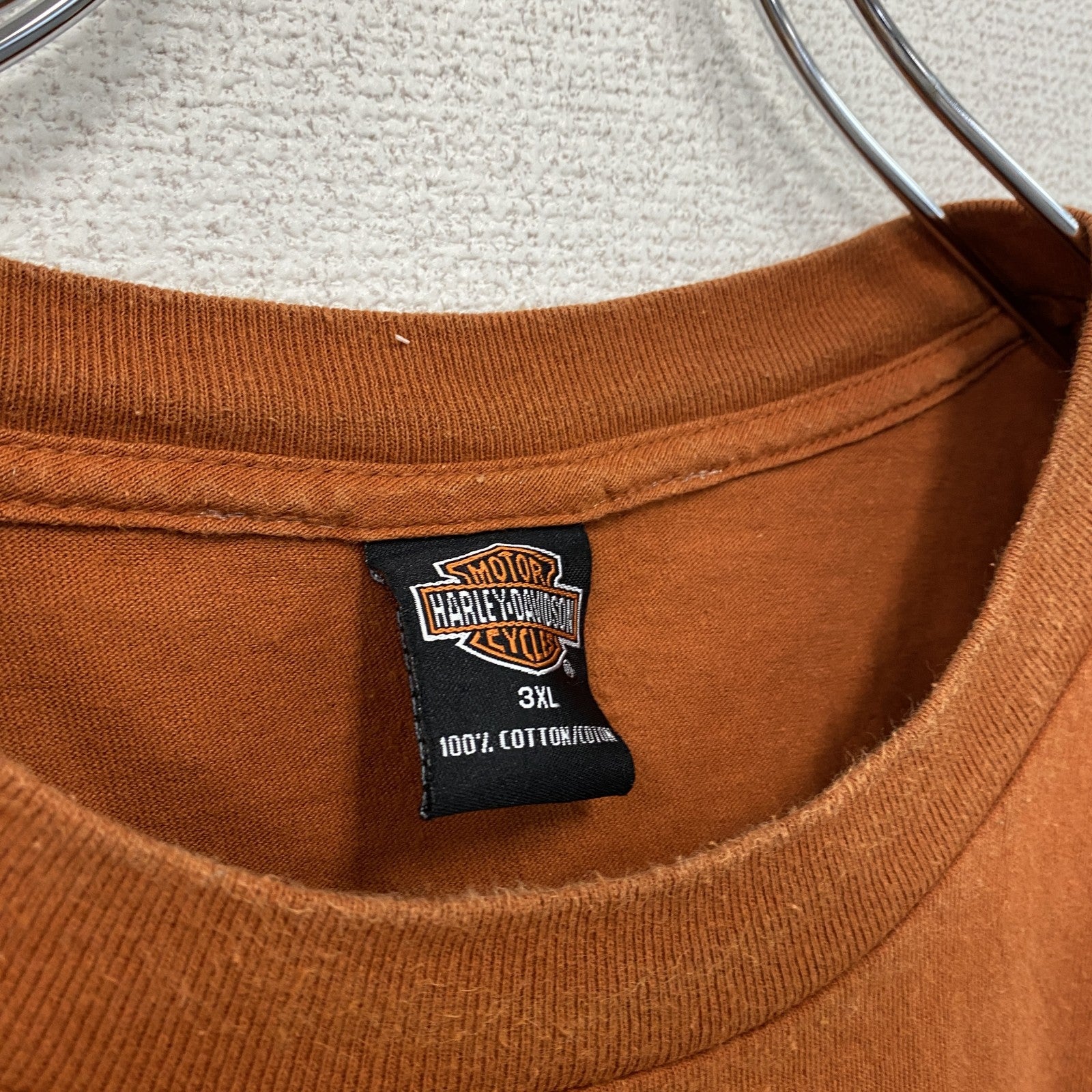 00s　HARLEY DAVIDSON　ハーレーダビッドソン　半袖プリントTシャツ　オレンジ　XXXLサイズ