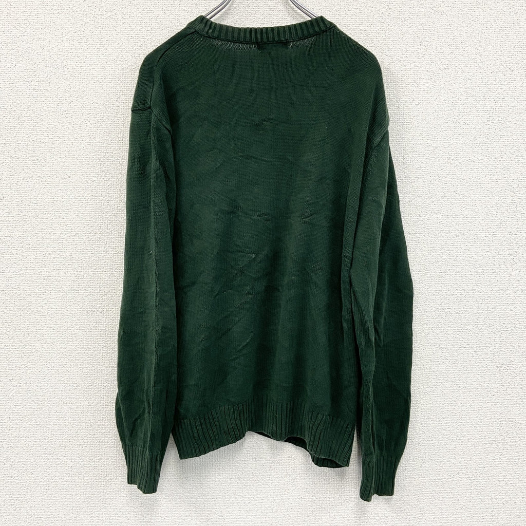 古着 used　DOCKERS　ドッカーズ　コットンニットセーター　緑　グリーン　Lサイズ