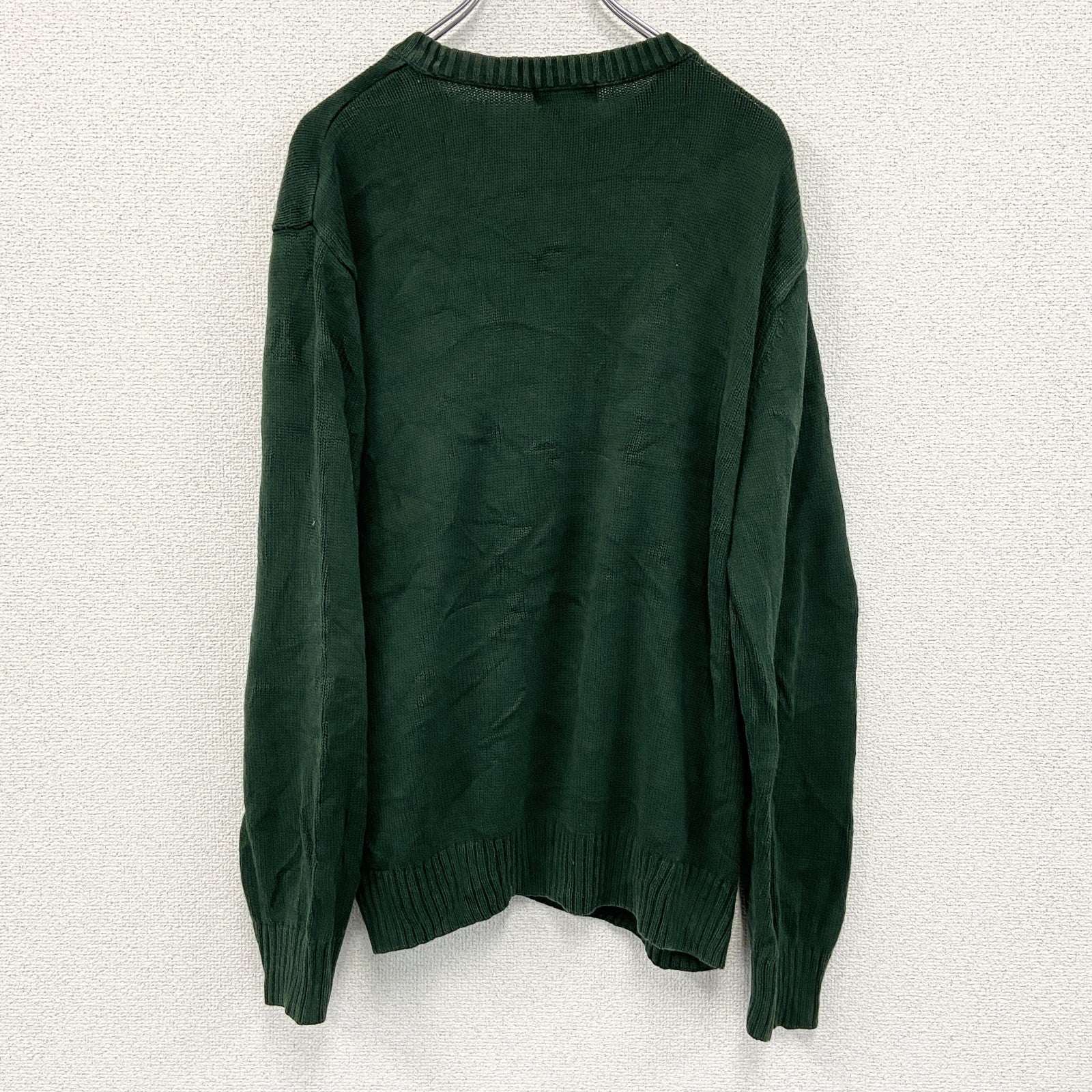 古着 used　DOCKERS　ドッカーズ　コットンニットセーター　緑　グリーン　Lサイズ