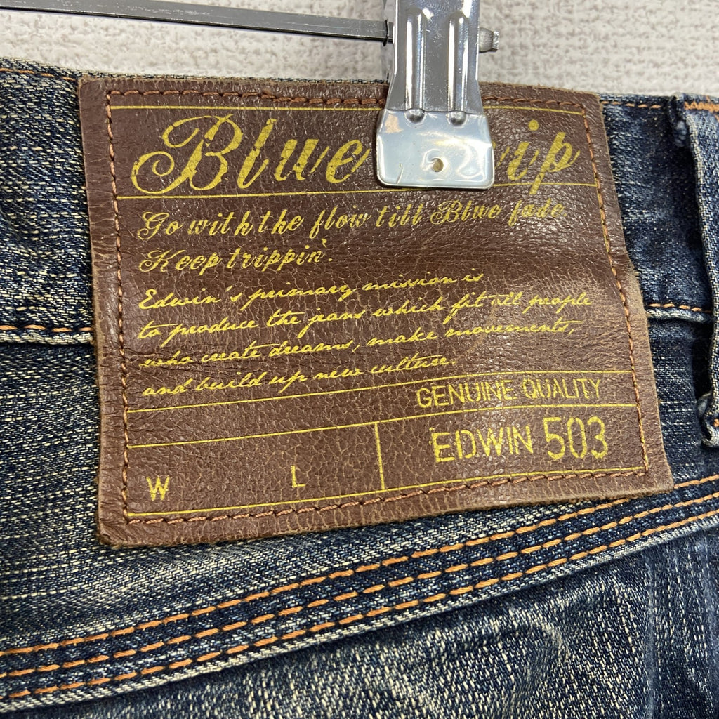 EDWIN　エドウィン　503　デニムパンツ/ジーンズ　ジップフライ　縦落ち　鬼ヒゲ　インディゴ　W30サイズ