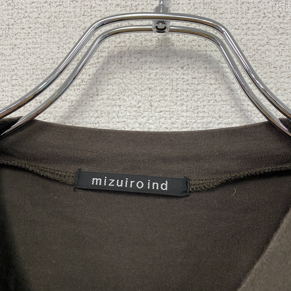 mizuiro ind　ミズイロインド　半袖Tシャツ　タックスリーブ　茶色　ブラウン