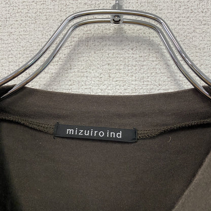 mizuiro ind　ミズイロインド　半袖Tシャツ　タックスリーブ　茶色　ブラウン