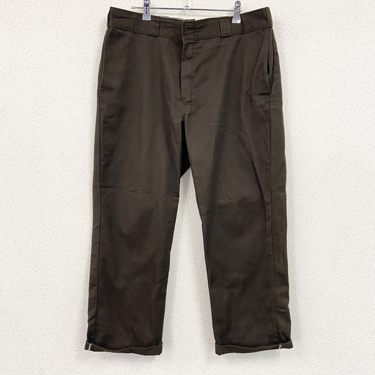Dickies　ディッキーズ　ワークパンツ　ジップフライ　ワンポイント　茶色　ブラウン　38サイズ