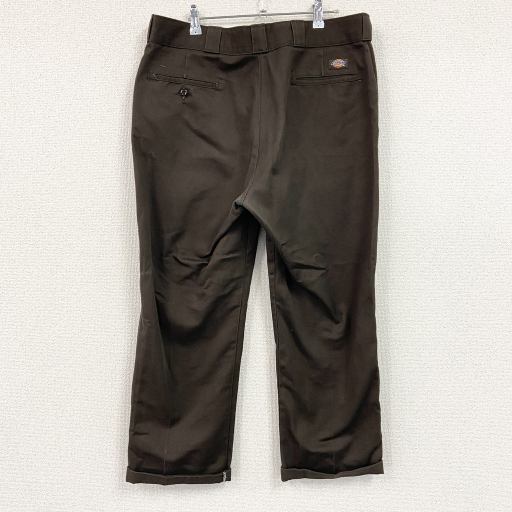 Dickies　ディッキーズ　ワークパンツ　ジップフライ　ワンポイント　茶色　ブラウン　38サイズ