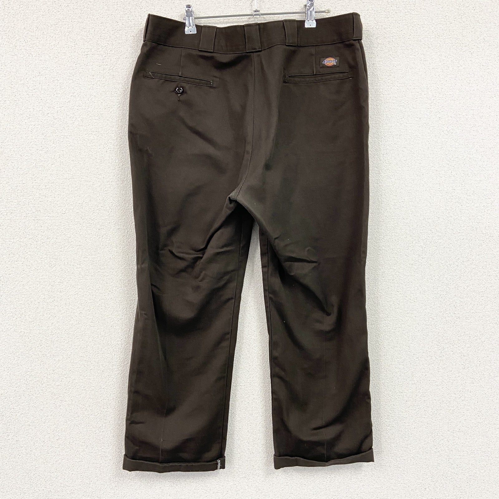 Dickies　ディッキーズ　ワークパンツ　ジップフライ　ワンポイント　茶色　ブラウン　38サイズ